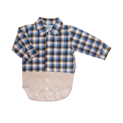 Body koszula w kratkę z długim rękawem model 1600 rozmiary 62-98 cm Oskar Baby
