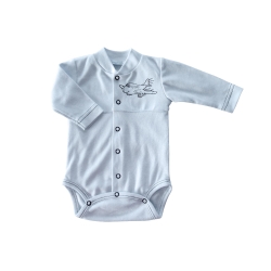 Oskar Baby body rozpinane z długim rękawem 1613 SAMOLOT rozmiary 68-74 cm