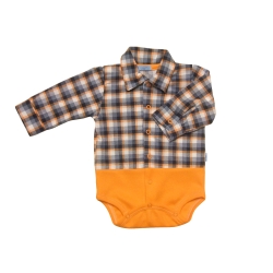 Body koszula w kratkę z długim rękawem model 1640 rozmiary 62-98 cm Oskar Baby