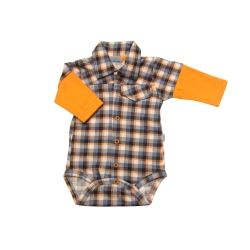 Body koszula w kratkę z długim rękawem model 1641 rozmiary 62-98 cm Oskar Baby