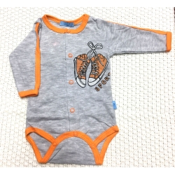 Oskar Baby body rozpinane z długim rękawem 1646 Sport rozmiary 56-74 cm