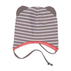 Pinokio czapka Miś brąz bawełna rozmiary 62-74 cm