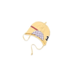 Pinokio czapka Paul żółta czapeczka dla dziecka na wzrost 62, 68 cm
