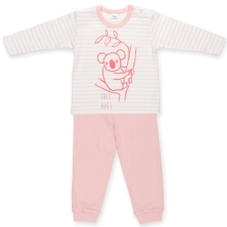 Pinokio piżama HAPPY KIDS różowa rozmiary 80, 104, 110, 122 cm