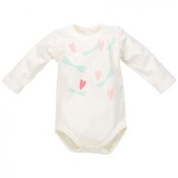 Pinokio body z długim rękawem LOVE SUMMER ecru rozmiary 74, 80, 92 cm