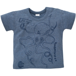 Pinokio bluzka z krótkim rękawem T-shirt SEA WORLD niebieski rozmiary 68, 74, 80, 92 cm
