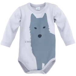 Pinokio body z długim rękawem WILD BOY szare rozmiary 62, 68 cm