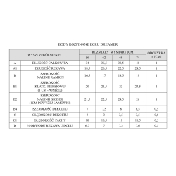 Pinokio body rozpinane z długim rękawem DREAMER ecru rozmiary 62, 68, 74 cm