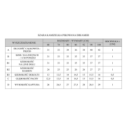 Pinokio kamizelka bezrękawnik DREAMER pikowana szara rozmiary 68-104 cm