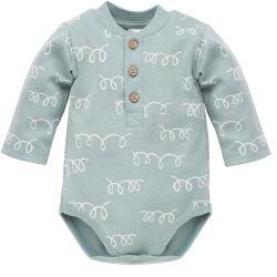 Pinokio body polo z długim rękawem HAPPY LLAMA zielone rozmiary 68,  80, 86 cm