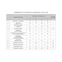 Pinokio pajacyk ocieplany LITTLE CAR kombinezonik z kapturem rozmiary 56, 62, 68 cm