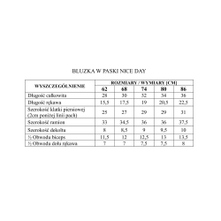 Pinokio bluzka z długim rękawem NICE DAY w paski rozmiary 62, 68, 74, 80, 86 cm