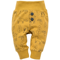 Pinokio spodnie legginsy SECRET FOREST curry rozmiary 62, 74, 86, 92 cm