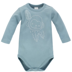 Pinokio body z długim rękawem SLOW LIFE niebieskie rozmiary 62, 68, 74, 86 cm