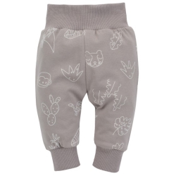 Pinokio spodnie legginsy SLOW LIFE bezowe w zwierzątka rozmiary 56, 62, 68, 74, 80, 86 cm