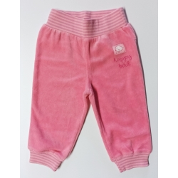 Pinokio spodnie dresowe welurowe SWEET BABY różowe rozmiar 74 cm