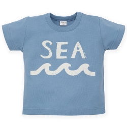 Pinokio bluzka z krótkim rękawem T-shirt SUN & FUN niebieski rozmiary 68, 74, 92 cm