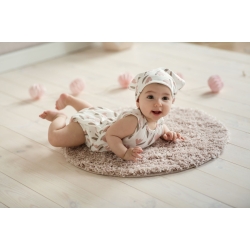 Pinokio body na ramiączkach TINY FLOWERS ecru w kwiatki rozmiar 86 cm