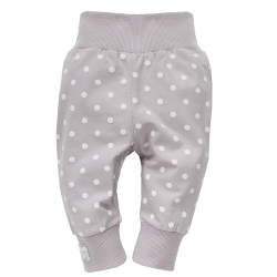 Pinokio spodnie legginsy UNICORN szare w groszki rozmiary 62, 74, 80 cm