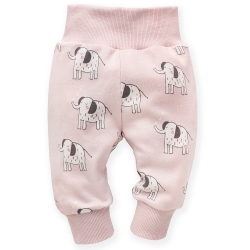 Pinokio spodnie legginsy WILD ANIMALS różowe rozmiary 68, 74, 80 cm