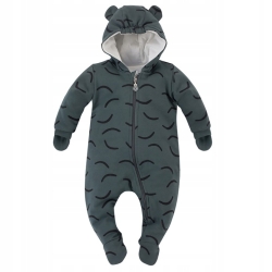 Pinokio pajacyk ocieplany LE TIGRE zielony kombinezonik z kapturem rozmiary 56, 62, 68 cm