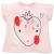 Pinokio bluzka z krótkim rękawem T-shirt LOVE&LOVE bluzeczka różowa z truskawką rozmiary 68, 74, 80, 86 cm