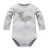 Pinokio body z długim rękawem WILD ANIMALS szare z zebrą rozmiary 68 cm