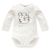 Pinokio body rozpinane z długim rękawem WILD ANIMALS ecru z tygrysem rozmiary 50, 56, 62, 68 cm
