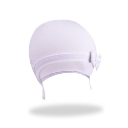 Czapka przejściowa dziewczęca "KOKARDA" Scorpio CDA-526 biała czapeczka dla dziecka 40-42 cm