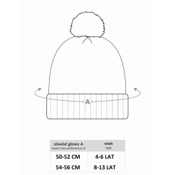 Czapka zimowa chłopięca Adventure Scorpio CZZ-0482C ciepła czapeczka dla dziecka na obwód głowy 50-52 cm