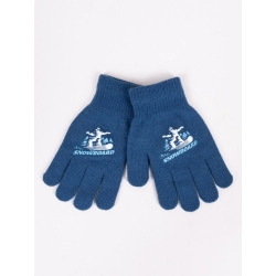 Dziecięce rękawiczki 5 palczaste SNOWBOARD niebieskie 12 cm