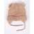 Czapka zimowa chłopięca z MISIEM Scorpio CZZ-0477C ciepła czapeczka dla dziecka na obwód głowy 42-44 cm