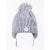 Czapka zimowa dziecięca SZARA Scorpio CZZ-0430C ciepła czapeczka dla dziecka na obwód głowy 46-48 cm