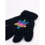 Dziecięce rękawiczki 5 palczaste czarne z hologramem ŚNIEŻYNKI 12 cm