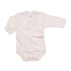 Sofija body rozpinane z długim rękawem rampers MGIEŁKA ecru rozmiary  56, 68 cm