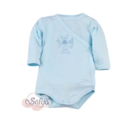 Sofija body   rampers OLA niebieski zakładany kopertowo rozmiar 62 cm