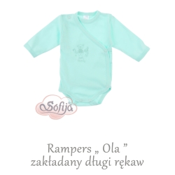 Sofija rampers OLA turkusowy zakładany kopertowo rozmiar 62 cm