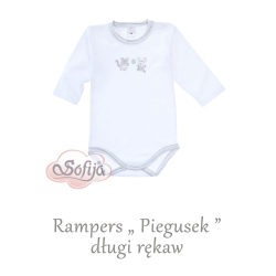 Sofija body z długim rękawem rampers PIEGUSEK haftowany rozmiary 62 cm   i  74 cm