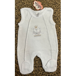 Sofija śpiochy Glamurka Boy białe śpioszki rozmiary 50, 56 cm