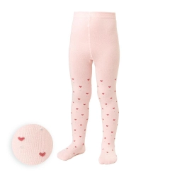 Rajstopy bawełniane dla dziecka na wzrost 104/110 cm Steven FP356071K rajstopki dziecięce SERCA różowe