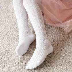 Rajstopy bawełniane dla dziecka na wzrost 104/110 cm Steven FP368071K rajstopki dziecięce WARKOCZ białe
