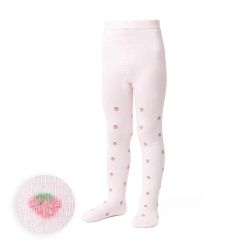 Rajstopy bawełniane dla dziecka na wzrost 104/110 cm Steven FP363071K rajstopki dziecięce TRUSKAWKI różowe