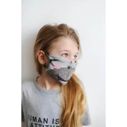 Maseczka ochronna wielorazowa bawełniana STEVEN ZEBRA dwuwarstwowa maska wielokrotnego użytku dla dziecka