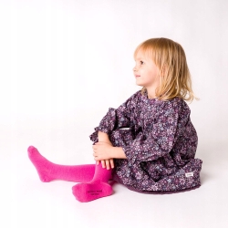 Rajstopy termoaktywne z wełny merynosów Steven Merino Wool dla dziecka na wzrost 68/74 cm różowe