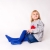 Rajstopy termoaktywne z wełny merynosów Steven Merino Wool dla dziecka na wzrost 104/110 cm niebieskie