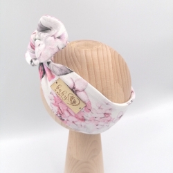 Opaska bawełniana na głowę Pin Up wiązana Baby in World Hortensje rozmiar 0-3m