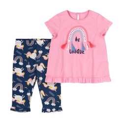 Komplet bluzka + spodnie legginsy BEMBI KS654 Unicorn zestaw bluzeczka + spodenki rozmiary 86-98 cm