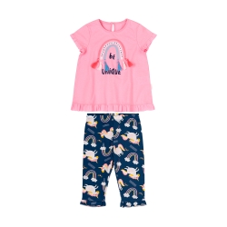Komplet bluzka + spodnie legginsy BEMBI KS654 Unicorn zestaw bluzeczka + spodenki rozmiary 86-98 cm