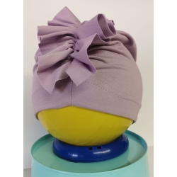 Czapka dziewczęca Maja Turban EUREKA liliowa czapeczka dla dziewczynki na obwód głowy dziecka 40, 42, 44, 46, 48, 50, 52, 54, 56 cm