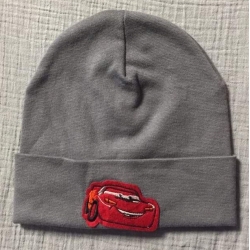 Czapka dziecięca podwójna wywijana CARS grafitowa czapeczka dla dziecka na obwód głowy 46/52 cm One Size